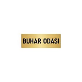 Özarslan Dizayn Departman Kapı İsimliği Buhar Odası 7x20 cm Altın Renk Metal Yönlendirme Levhası