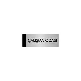 Özarslan Dizayn Departman Kapı İsimliği Çalışma Odası 10x20 cm Gümüş Renk Metal Yönlendirme Levhası