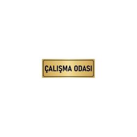 Özarslan Dizayn Departman Kapı İsimliği Çalışma Odası 5x20 cm Altın Renk Metal Yönlendirme Levhası