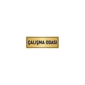Özarslan Dizayn Departman Kapı İsimliği Çalışma Odası 5x20 cm Altın Renk Metal Yönlendirme Levhası