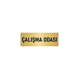 Özarslan Dizayn Departman Kapı İsimliği Çalışma Odası 5x20 cm Altın Renk Metal Yönlendirme Levhası
