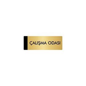 Özarslan Dizayn Departman Kapı İsimliği Çalışma Odası 5x20 cm Altın Renk Metal Yönlendirme Levhası