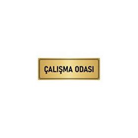 Özarslan Dizayn Departman Kapı İsimliği Çalışma Odası 5x20 cm Altın Renk Metal Yönlendirme Levhası