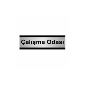 Özarslan Dizayn Departman Kapı İsimliği Çalışma Odası 5x20 cm Gümüş Renk Metal Yönlendirme Levhası