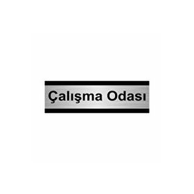 Özarslan Dizayn Departman Kapı İsimliği Çalışma Odası 5x20 cm Gümüş Renk Metal Yönlendirme Levhası