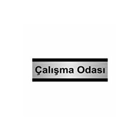 Özarslan Dizayn Departman Kapı İsimliği Çalışma Odası 5x20 cm Gümüş Renk Metal Yönlendirme Levhası