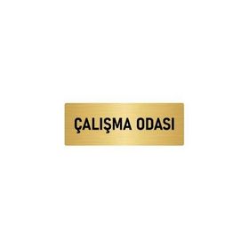 Özarslan Dizayn Departman Kapı İsimliği Çalışma Odası 7x20 cm Altın Renk Metal Yönlendirme Levhası