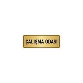 Özarslan Dizayn Departman Kapı İsimliği Çalışma Odası 7x20 cm Altın Renk Metal Yönlendirme Levhası