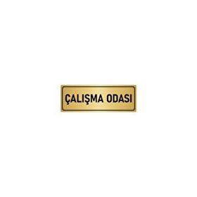 Özarslan Dizayn Departman Kapı İsimliği Çalışma Odası 7x20 cm Altın Renk Metal Yönlendirme Levhası