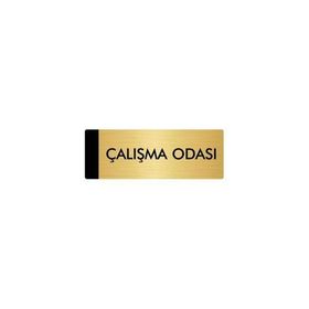 Özarslan Dizayn Departman Kapı İsimliği Çalışma Odası 7x20 cm Altın Renk Metal Yönlendirme Levhası
