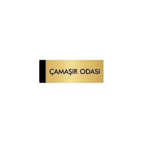 Özarslan Dizayn Departman Kapı İsimliği Çamaşır Odası 5x20 cm Altın Renk Metal Yönlendirme Levhası