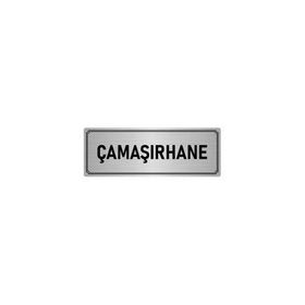 Özarslan Dizayn Departman Kapı İsimliği Çamaşırhane 5x20 cm Gümüş Renk Metal Yönlendirme Levhası