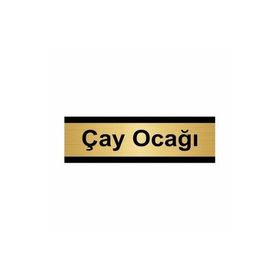 Özarslan Dizayn Departman Kapı İsimliği Çay Ocağı 10x20 cm Altın Renk Metal Yönlendirme Levhası