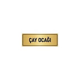 Özarslan Dizayn Departman Kapı İsimliği Çay Ocağı 10x20 cm Altın Renk Metal Yönlendirme Levhası