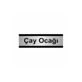 Özarslan Dizayn Departman Kapı İsimliği Çay Ocağı 10x20 cm Gümüş Renk Metal Yönlendirme Levhası