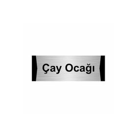 Özarslan Dizayn Departman Kapı İsimliği Çay Ocağı 10x20 cm Gümüş Renk Metal Yönlendirme Levhası