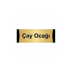 Özarslan Dizayn Departman Kapı İsimliği Çay Ocağı 5x20 cm Altın Renk Metal Yönlendirme Levhası