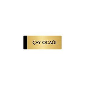 Özarslan Dizayn Departman Kapı İsimliği Çay Ocağı 5x20 cm Altın Renk Metal Yönlendirme Levhası