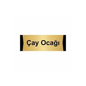 Özarslan Dizayn Departman Kapı İsimliği Çay Ocağı 7x20 cm Altın Renk Metal Yönlendirme Levhası
