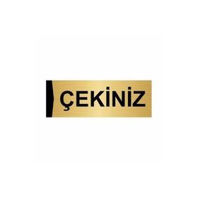 Özarslan Dizayn Departman Kapı İsimliği Çekiniz 10x20 cm Altın Renk Metal Yönlendirme Levhası