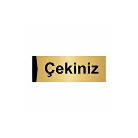 Özarslan Dizayn Departman Kapı İsimliği Çekiniz 10x20 cm Altın Renk Metal Yönlendirme Levhası