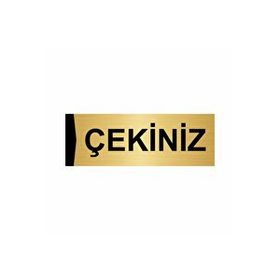 Özarslan Dizayn Departman Kapı İsimliği Çekiniz 10x20 cm Altın Renk Metal Yönlendirme Levhası