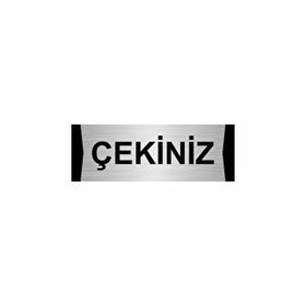 Özarslan Dizayn Departman Kapı İsimliği Çekiniz 10x20 cm Gümüş Renk Metal Yönlendirme Levhası