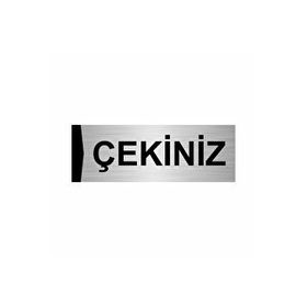 Özarslan Dizayn Departman Kapı İsimliği Çekiniz 10x20 cm Gümüş Renk Metal Yönlendirme Levhası
