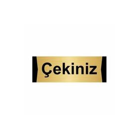 Özarslan Dizayn Departman Kapı İsimliği Çekiniz 5x20 cm Altın Renk Metal Yönlendirme Levhası