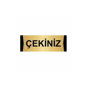 Özarslan Dizayn Departman Kapı İsimliği Çekiniz 5x20 cm Altın Renk Metal Yönlendirme Levhası