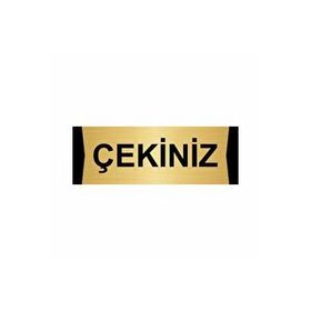 Özarslan Dizayn Departman Kapı İsimliği Çekiniz 5x20 cm Altın Renk Metal Yönlendirme Levhası