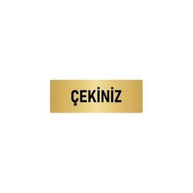 Özarslan Dizayn Departman Kapı İsimliği Çekiniz 7x20 cm Altın Renk Metal Yönlendirme Levhası