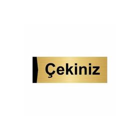Özarslan Dizayn Departman Kapı İsimliği Çekiniz 7x20 cm Altın Renk Metal Yönlendirme Levhası