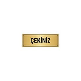 Özarslan Dizayn Departman Kapı İsimliği Çekiniz 7x20 cm Altın Renk Metal Yönlendirme Levhası