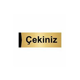 Özarslan Dizayn Departman Kapı İsimliği Çekiniz 7x20 cm Altın Renk Metal Yönlendirme Levhası