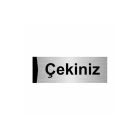 Özarslan Dizayn Departman Kapı İsimliği Çekiniz 7x20 cm Gümüş Renk Metal Yönlendirme Levhası