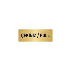 Özarslan Dizayn Departman Kapı İsimliği Çekiniz/pull 10x20 cm Altın Renk Metal Yönlendirme Levhası
