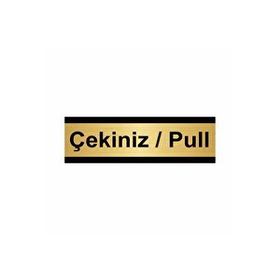 Özarslan Dizayn Departman Kapı İsimliği Çekiniz/pull 10x20 cm Altın Renk Metal Yönlendirme Levhası