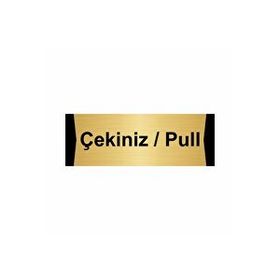 Özarslan Dizayn Departman Kapı İsimliği Çekiniz/pull 10x20 cm Altın Renk Metal Yönlendirme Levhası