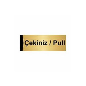 Özarslan Dizayn Departman Kapı İsimliği Çekiniz/pull 10x20 cm Altın Renk Metal Yönlendirme Levhası