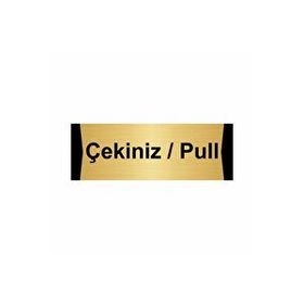 Özarslan Dizayn Departman Kapı İsimliği Çekiniz/pull 10x20 cm Altın Renk Metal Yönlendirme Levhası