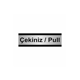 Özarslan Dizayn Departman Kapı İsimliği Çekiniz/pull 10x20 cm Gümüş Renk Metal Yönlendirme Levhası