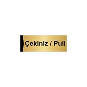 Özarslan Dizayn Departman Kapı İsimliği Çekiniz/pull 5x20 cm Altın Renk Metal Yönlendirme Levhası