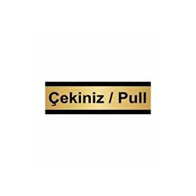 Özarslan Dizayn Departman Kapı İsimliği Çekiniz/pull 5x20 cm Altın Renk Metal Yönlendirme Levhası