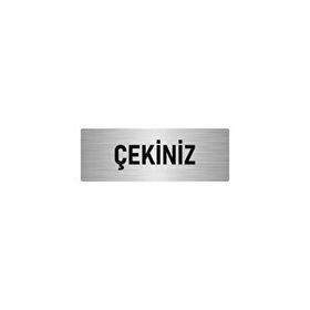 Özarslan Dizayn Departman Kapı İsimliği Çekiniz/pull 5x20 cm Gümüş Renk Metal Yönlendirme Levhası