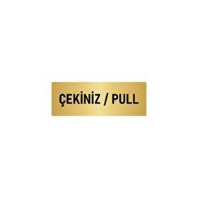 Özarslan Dizayn Departman Kapı İsimliği Çekiniz/pull 7x20 cm Altın Renk Metal Yönlendirme Levhası