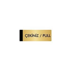 Özarslan Dizayn Departman Kapı İsimliği Çekiniz/pull 7x20 cm Altın Renk Metal Yönlendirme Levhası