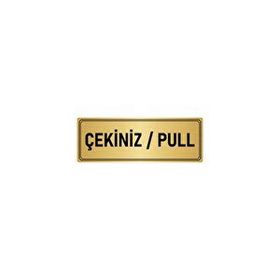 Özarslan Dizayn Departman Kapı İsimliği Çekiniz/pull 7x20 cm Altın Renk Metal Yönlendirme Levhası