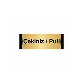 Özarslan Dizayn Departman Kapı İsimliği Çekiniz/pull 7x20 cm Altın Renk Metal Yönlendirme Levhası