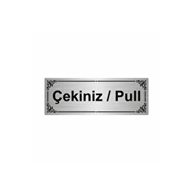Özarslan Dizayn Departman Kapı İsimliği Çekiniz/pull 7x20 cm Gümüş Renk Metal Yönlendirme Levhası